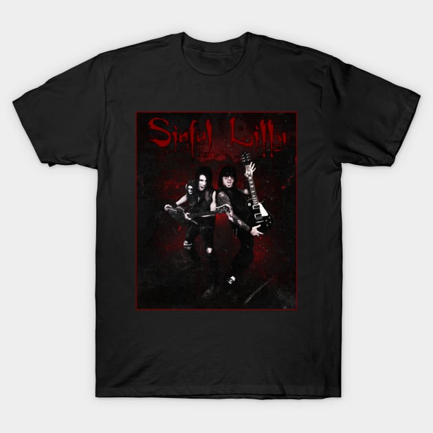 Sinful Lilly Red & Black T-Shirt by SinfulLIlly